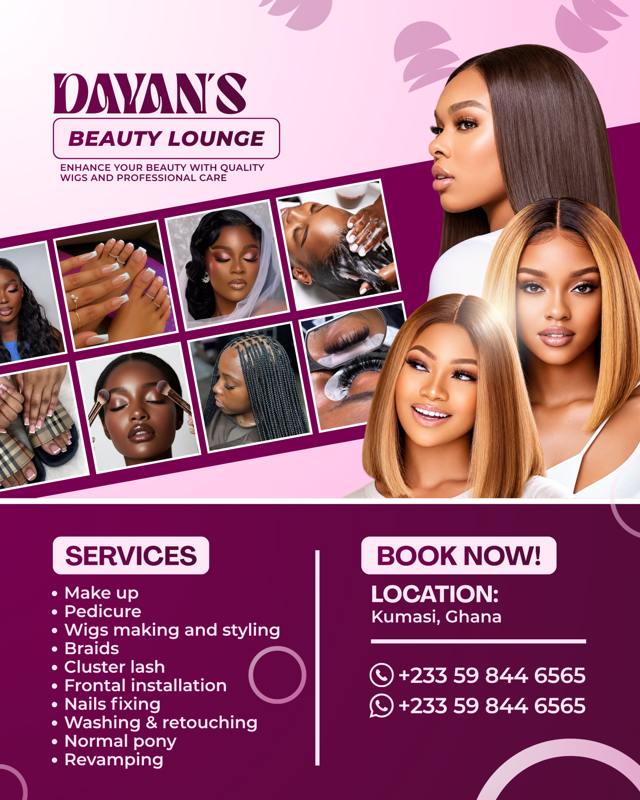 Dayan's Beauty Lounge — Brand Flyer design for Dayan's Beauty Lounge