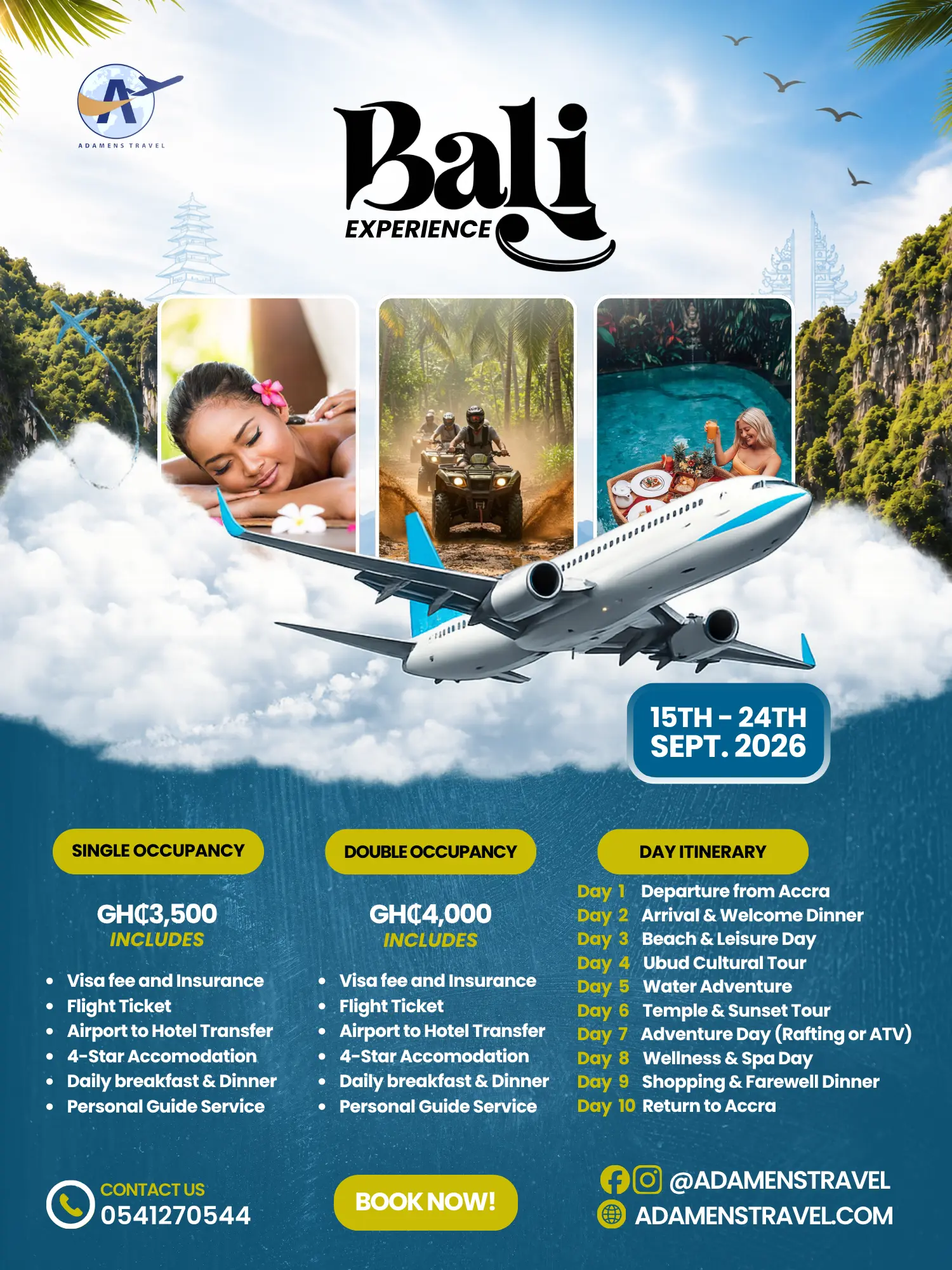 Bali Experience — Travel Flyer design for Maame Araba