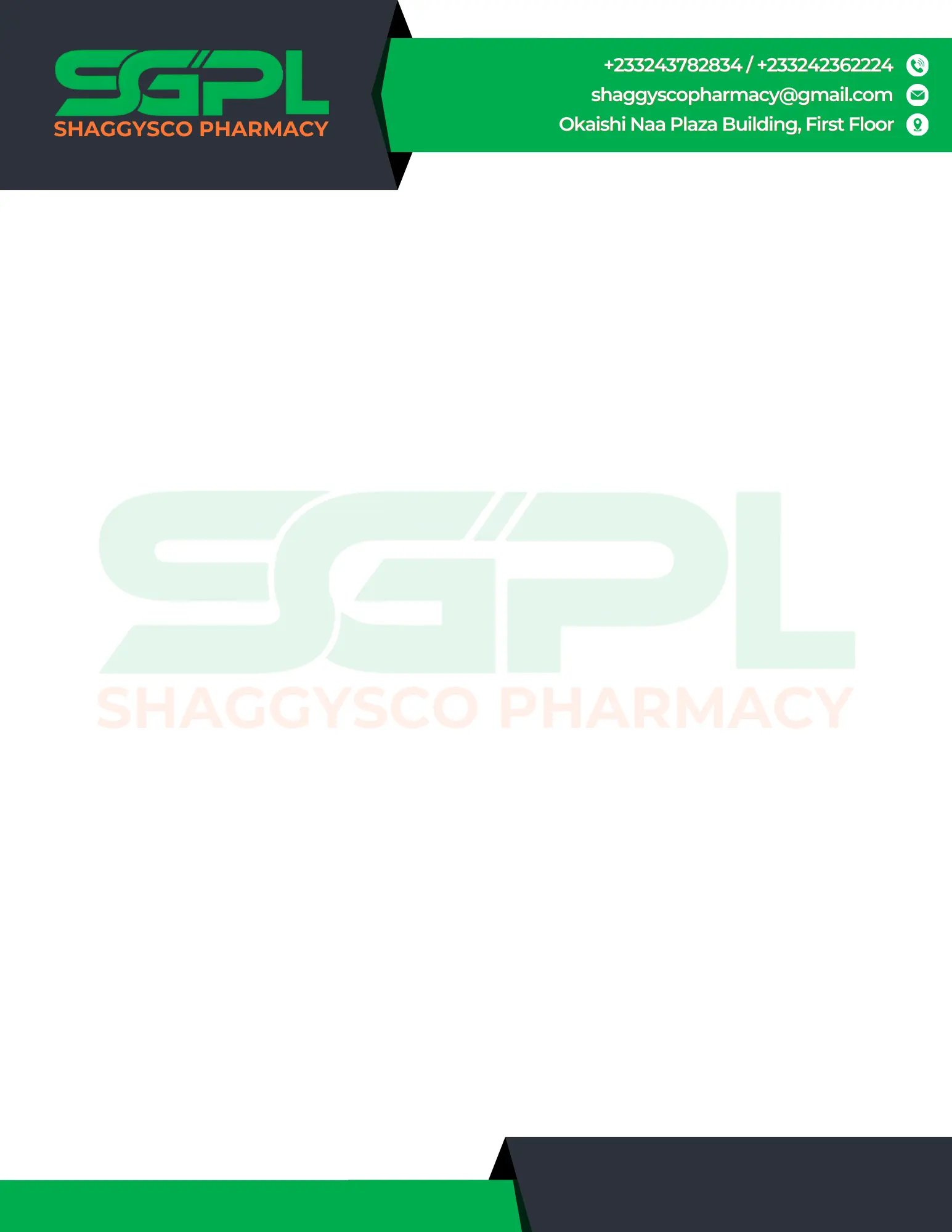 Shaggysco Pharmacy Letterhead — Letterhead design for Mrs. Alberta